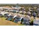 Aerial view of community, highlighting homes with pools and green spaces at 755 Kildrummy Dr, Davenport, FL 33896