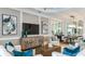 Open living room showcasing modern furniture and a large TV at 863 Arbor Green Trl, St Cloud, FL 34771