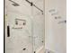 Spa-like shower with marble tile and a built-in seat at 1812 Arbor Lakes Cir # 1812, Sanford, FL 32771