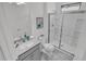 Clean bathroom with a walk-in shower and modern vanity at 6133 High Seas Dr, Orlando, FL 32821