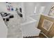 Modern staircase leading to upper level with wood accents at 6133 High Seas Dr, Orlando, FL 32821