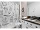 Harry Potter themed bathroom with a shower/tub combo and a modern vanity at 8940 Play Through Dr, Davenport, FL 33896