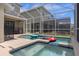 Enjoy this screened-in pool and spa with plenty of room for relaxation at 8940 Play Through Dr, Davenport, FL 33896