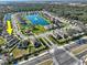 Aerial view showing a house's location in a residential neighborhood at 3207 Stratton Cir, Kissimmee, FL 34744