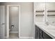 Double vanity bathroom with modern finishes and a toilet at 3207 Stratton Cir, Kissimmee, FL 34744