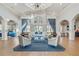Elegant community clubhouse lobby with seating at 8345 Bella Tierra Ct # 8345, Davenport, FL 33896
