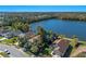 Aerial view of a house with a lake view in a residential area at 8348 Fort Clinch Ave, Orlando, FL 32822