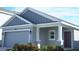 One-story home with gray siding, two-car garage, and landscaping at 2343 Amorie Dr, Kissimmee, FL 34746