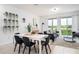 Bright dining area with white table and black chairs at 476 Lake Shore Pkwy, Davenport, FL 33896