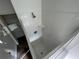Clean bathroom with a shower and linen closet at 612 Bloomingdale Dr, Davenport, FL 33897
