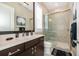 Bathroom with shower, toilet and modern vanity at 15939 Vetta Dr, Bella Collina, FL 34756