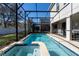 Inviting screened-in pool and spa with ample deck space at 2759 Bookmark Dr, Kissimmee, FL 34746