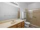 Bathroom with shower, vanity, and updated fixtures at 19147 Quinella St, Orlando, FL 32833