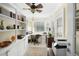 Home office with built-in shelves and window seat at 300 Spring Run Cir, Longwood, FL 32779