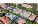 Aerial view of neighborhood with houses and trees at 8320 Via Bella Notte, Orlando, FL 32836