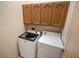 Bright laundry room with washer, dryer, and cabinets at 8320 Via Bella Notte, Orlando, FL 32836