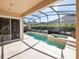 Relaxing screened pool and spa at 8320 Via Bella Notte, Orlando, FL 32836