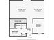 Floor plan showcasing main level layout, including living room, kitchen, and bathroom dimensions at 126 Scottsdale Sq # 126, Winter Park, FL 32792