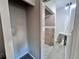 Small bathroom with updated shower and pedestal sink at 2205 12Th Nw St, Winter Haven, FL 33881