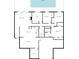 Floor plan displaying a 3-bedroom, 2-bathroom home with a pool and open concept kitchen at 3553 Greenfield Ave, Orlando, FL 32808