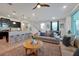 Open concept living space with kitchen and dining area visible at 866 Paradise Dr, Davenport, FL 33897