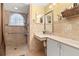 Accessible bathroom with roll-in shower and grab bars at 2743 N Poinciana Blvd # 59, Kissimmee, FL 34746