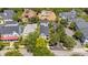 An aerial view showcasing a house's location within a residential community at 4685 Anson Ln, Orlando, FL 32814
