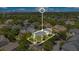 Aerial view of a charming house in a residential neighborhood at 4685 Anson Ln, Orlando, FL 32814