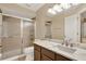 Bathroom with shower, vanity with marble top and tiled floor at 696 Youngstown Pkwy # 307, Altamonte Springs, FL 32714