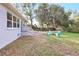 Fenced backyard with firepit and seating area at 2827 Euston Rd, Winter Park, FL 32789