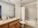 Clean bathroom with shower/tub combo and double vanity at 5516 Remsen Cay Ln, Windermere, FL 34786