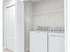 Laundry room with washer, dryer, and shelving at 4701 New Orleans Cv, Oviedo, FL 32765
