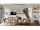 Bright dining area with a large wooden table and modern chandelier at 227 Page St, Orlando, FL 32806