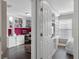 Home office with built-in shelving and workspace at 7321 Brightland St, Windermere, FL 34786