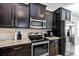 Modern kitchen with stainless steel appliances and granite countertops at 4700 Nathan Hale Blvd, St Cloud, FL 34769