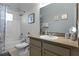 Clean bathroom with a tub shower combo and updated vanity at 608 Gran Bahama Blvd # 608, Davenport, FL 33897