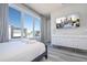 Bedroom with a full-size bed, dresser, and window at 7740 Sandy Ridge Dr # 9-236, Kissimmee, FL 34747