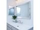 Bright bathroom vanity with mirrors, sink, and decorative plant at 940 Village Trl # 9-303, Port Orange, FL 32127