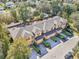 An aerial view showcasing the community's townhomes and surrounding neighborhood at 2020 Retreat View Cir, Sanford, FL 32771
