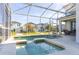 Relax in your private screened-in spa and pool at 1593 Mulligan Blvd, Davenport, FL 33896