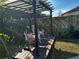 Covered patio with comfortable seating and lush tropical plants at 2862 Charing Cross Way, Orlando, FL 32837