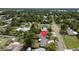 Aerial view showing home's location in a residential neighborhood at 603 Conrad Dr, New Smyrna Beach, FL 32168
