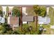 Aerial view highlighting home's location and yard space at 603 Conrad Dr, New Smyrna Beach, FL 32168