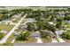 Wide aerial view of the home and neighborhood at 603 Conrad Dr, New Smyrna Beach, FL 32168
