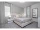 Bedroom with large bed and grey decor at 6240 Sand Skipper Rd, Orlando, FL 32821