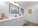 Modern bathroom with white cabinets and gold fixtures at 175 Golf Club Dr # 175, Longwood, FL 32779