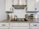 Modern kitchen detail featuring cooktop and granite countertops at 4408 Renly Ln, Clermont, FL 34711