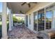 Covered patio with brick flooring, seating area, and grill at 7513 Excitement Dr, Reunion, FL 34747