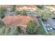 Aerial view showing townhouse building and surrounding area at 7606 Acklins Rd, Kissimmee, FL 34747