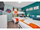 Bunk beds in a ' bedroom with ocean theme at 8891 Geneve Ct, Kissimmee, FL 34747